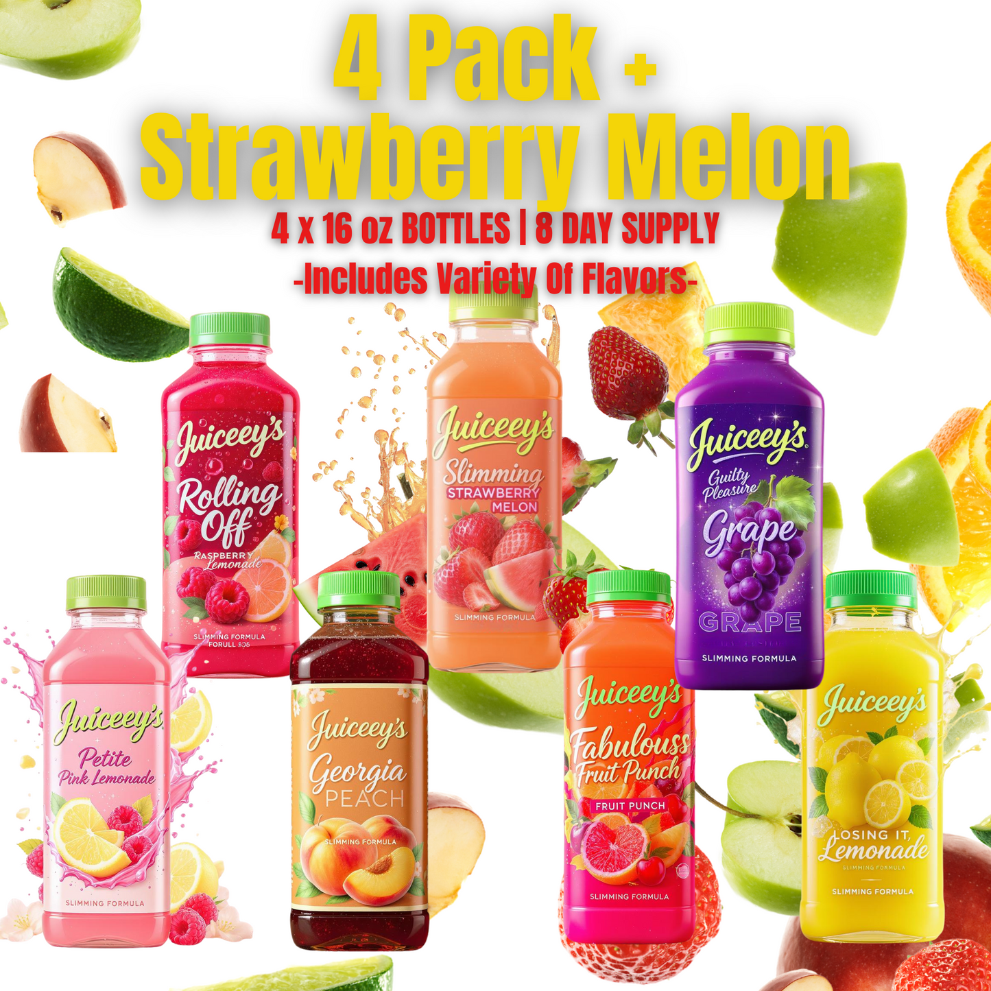 4 Pack Bundle + Strawberry Melon